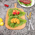 Miniatyrbillede 2 af 4: 4 stk. Livagtig Salatblad Pynt Grøntsagsblad Model Simuleret Grøntsagsdekoration