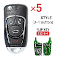 Miniatyrbild 2 av 5: 5st/lot Keydiy B22-3 3-knapps B-fjärrkontroll bilnyckel för Kd900 Kd900+ Urg200 -x