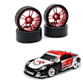 Pikkukuva 5 / 5: 26mm Racing Tire Rengas Metallivanne 284131 K969 K979 K989 P929 Mini-z 1/28 Rc Auto Päivityksiin Pa