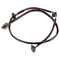 Pikkukuva 1 / 5: Modulaarinen PSU 6-pin - 3-porttinen SATA-kaapeli 18AWG-johto 80cm NP Eco -sarjalle