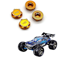 Miniatyrbild 5 av 5: 4st 17mm M10 Metall Hjul Hex Mutter Skydd Nt002 För Jlb Racing Cheetah 11101 21101 J3 Speed 1/10 Rc C
