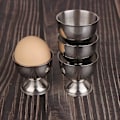 Miniatyrbilde 3 av 5: 8 Pakke Eggeglassholdere Med 8 Skjeer, Eggeglasssett i Rustfritt Stål For Bløtkokte & Hardkokte Egg, Sett