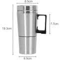 Miniatyrbilde 3 av 5: 750ml Auto Vannkoker Rustfritt Stål 12v Sigarettenner Reisevannkoker