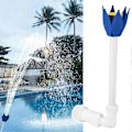 Miniatyrbillede 2 af 5: Pool Blomst Vandfald Fontæne Justerbar Udendørs Overjordisk Nedgravet Swimmingpool Sprinkler Spray Enhed Pool Tilbehør iang