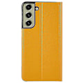 Miniatyrbilde 4 av 5: For Samsung S21 Fe Fjerde Generasjon Stativ Lærveske Yellow Style C Samsung Galaxy S21 FE