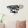 Miniatyrbillede 4 af 5: Skateboard Vægbeslag Holder Opbevaringsstativ Universal Nem at Installere Snowboard Longboard Væghænger Display Beslag