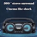Pikkukuva 2 / 5: Bluetooth-kaiutin kannettava tehokas subwoofer ulkokaiutin FM-radio stereo musiikki surround-laite TF-kortti MIC | Kannettava kaiutin (musta)