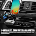 Miniatyrbillede 5 af 5: Trådløs Bluetooth Lydmodtager Professionel Plug and Play Håndfri Opkald HD Lyd Bluetooth 5.3 AUX Adapter