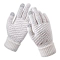 Miniatyrbild 1 av 5: Dam Vinter Touch Screen Handskar Tjocka Varma Stickade Stretchhandskar Imitationsull Full Finger Utomhus Skidhandskar White