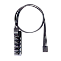 Miniatyrbild 1 av 5: PWM Temperaturkontroll Fläkthubb Förlängningskabel Moderkort CPU 4-Pin Adapterkabel Datorchassi 4-Pin Strömkabelkontakt