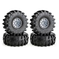 Miniatyrbillede 1 af 5: 4 stk. 150 mm Metal 2.2 Beadlock Fælgsæt med Dæk til 1/10 Rc Crawler Bil Axial Scx10 Wraith Capra T