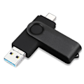 Pikkukuva 1 / 5: 3-in-1 USB-muistitikku Type-C+-USB+USB3.0 Nopea Mini-muistitikku U-levy Otg-256g