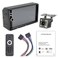 Pikkukuva 1 / 5: 2 Din 7 tuuman autoradio autostereo Bluetooth Mp5-soitin Carplay Android Auto Usb Fm -kosketusnäytöllä