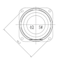 Miniatyrbillede 4 af 5: 2 stk. 1,5 tommer Audiohøjttaler 4 5w 40mm Multimedia Højttaler DIY Lyd Mini Højttaler Med Fastgørelseshul