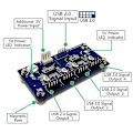 Miniatyrbild 2 av 5: Magnetisk 9-Pin 1 In 4 Ut USB 2.0 Hub Adapter Expansionskort med SATA-kabel