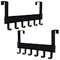 Miniatyrbild 1 av 5: Dörrkrokar Över Dörren - 2-pack Över Dörrkrokar, 6 Krokar Robust Metall Över Dörrkrokar För