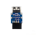 Miniatyrbillede 1 af 5: 4 stk. 9-pin bundkort til USB 2.0-stik sort bundkort til 2 porte USB 2.0 A hun intern