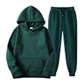 Miniatyrbilde 1 av 2: Joggebuksesett Joggedresser Pullover Hettegenser med Snøring Topper For Løping Gåing Bruk- Green XL