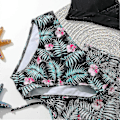Miniatyrbilde 3 av 5: Sommer Tankini-sett for små jenter, 3 stk/sett, strand- og badeklær, 8-12 år, jenter, polstret bikini-badedraktsett black 140