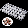 Miniatyrbillede 2 af 5: 24 i 1 3D Havskal Form Polykarbonat Chokoladeform Bakke DIY Bageværktøj