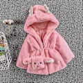 Miniatyrbilde 2 av 4: Barne Jenter Vinter Ensfarget Tegneserie Fleece Jakke Tykkere 120cm