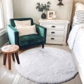 Miniatyrbilde 5 av 5: Tflycq Blush Rundt Teppe For Soverom, Fluffy Sirkelteppe 4'x4' For Barnerom, Pusseteppe For Tenåringsjenterom, Shaggy Sirkelteppe For Barnerom, Fuzzy P
