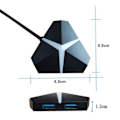 Miniatyrbild 5 av 5: 4-Port USB3.0 Hub Med Strömförsörjning Splitter Expander Multi Extra USB-Port Extender Adapter 5Gbps Höghastighetsdataöverföring Dockningsstation Laptop Tillbehör