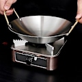 Miniatyrbilde 4 av 5: Tykkere rustfritt stål gryte, tykkere gryte, husholdnings tørrgryte, hot pot, utendørs matlagingsgryte, chafing di