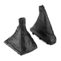 2st Set Växelspak & Handbromsdamask Svart Konstläder Skydd Gaiter Passar OPEL ASTRA