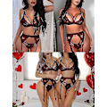Miniatyrbild 2 av 4: Damunderkläder Axelbandslös Frontspänne Lyft-BH, Trådlös Halkfri Osynlig Push Up Bandeau Wine Red 2XL