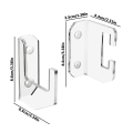 Miniatyrbillede 2 af 5: Sværd Display Rack Horisontal Sværd Vægmontering Klar Akryl Display Rack Lyssværd Vægstativ Akryl Sværd Væg Transparent1