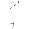 Miniatyrbillede 1 af 5: Mikrofonstativ Anti-slip Tripod Justerbar Højde Gulvmikrofonholder med Telefonklips til Performance Koncert Tale