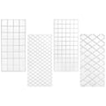 Miniatyrbilde 1 av 3: 4 stk. Grid Plastmønster Transparent Kornform Impresjon Fondant DIY Kakeform Pudding Geléform