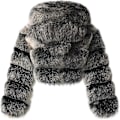 Pikkukuva 2 / 4: Tekoturkis Takki Naiset Hupulla Lyhyt Bubble Takki Fleece Lämmin Takki Naisten Takit 4X-Large Dark Gray