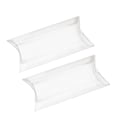 Miniatyrbillede 1 af 3: 50 stk. klare PVC pudeformede slikæsker, transparente festbryllupsfavoritholdere, chokoladeæsker, søde slikposer