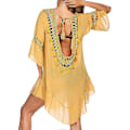 Miniatyrbillede 3 af 5: Badedragt Cover Up Dame Badedragt Kjole Plus Size Sexet Bikini Strand Tunika Top Sommer A c yellow M