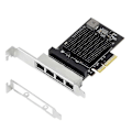 Miniatyrbillede 2 af 5: Iocrest 2.5g 4 Port Pcie Rj45 Lan 10/100/1000/2500mbps Rtl8125b Chip Quad Server 2.5 Gigabit Ether