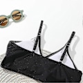 Miniatyrbild 5 av 5: Sommar Tankini Set för Små Flickor, 3 Delar/set, Strand Surf Badkläder 8-12 År, Vadderad Bikini Baddräkt Set för Barn black 150