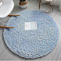 Miniatyrbilde 2 av 5: Moderne Enkle Tepper Tykk Rundt Område Teppe Stue Gyngestol Gulvmatte Plysj Myke Soverom Sengtepper Hjem Dekor Blue L Diameter 100cm