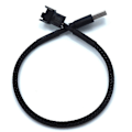 Pikkukuva 3 / 3: 3 kpl USB - 4-nastainen tuuletinadapterikaapeli 4-nastainen tietokoneen PC-tuulettimen virtajohtoliitinadapteri (musta)