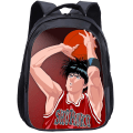 Miniatyrbild 1 av 5: Slam Dunk Ryggsäck med Tryck för Tonårspojkar Flickor Väskor Canvas Student Skolväskor style 12