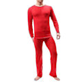 Miniatyrbild 1 av 3: Herr Mesh Genomskinlig Pyjamas Set Sexig Topp + Byxor Underkläder Erotiska Nattkläder Red L