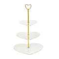 Miniatyrbilde 1 av 5: Hjerteformet Akryl Kakestativ 3-Lags Cupcake Display Tårn Elegant Rund Cup Cake Holder for Desserter Bryllup Bursdager