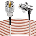 Pikkukuva 5 / 5: 16.4ft (5m) UHF Fe Rg316 Kaapeli Antennikaapeli So239 - Pl259 Fe Oikea Auto Ext
