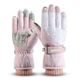 Miniatyrbilde 1 av 5: Ski Snøhansker Vinter Kaldt Vær Vindtett Varme Ski SK14 pink Snowflake rabbit