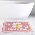 Miniatyrbillede 5 af 5: Tflycqpink Daisy Blomst Badeværelsesmåtter Skridsikre Brusebadsmåtter Bademåtte Til Badekar Udendørs Areal Tæpper Soveværelse Stue Køkken Tæpper Dørmåtte