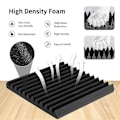 Miniatyrbillede 4 af 5: Akustisk Skum Paneler Kiler 24 Pak Akustiske Paneler 1 X 12 X 12 tommer Studio Lydabsorberende Fliser Re