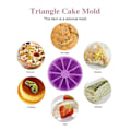 Miniatyrbillede 2 af 4: 1 stk. Kageform Trekantet Hulrum Ti Portioner Silikone Kage Muffin Form Bageform