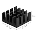 Miniatyrbillede 3 af 3: 8 stk. Sort Aluminium Køleplade Køler Kølesæt til Raspberry Pi 3, Pi 2, Pi Model B+