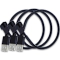 Pikkukuva 2 / 3: 3 kpl USB - 4-nastainen tuuletinadapterikaapeli 4-nastainen tietokoneen PC-tuulettimen virtajohtoliitinadapteri (musta)